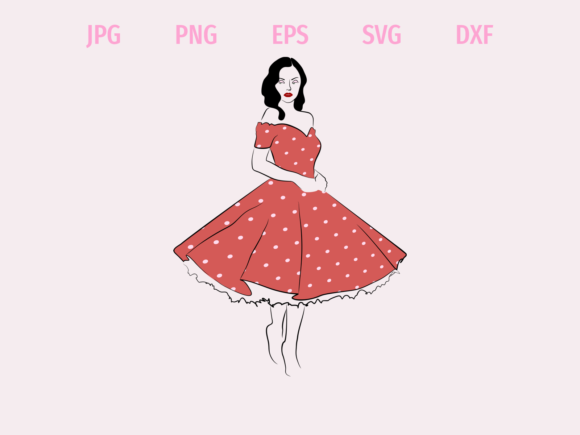 Download Vintage Dress Girl Minimalistic Art - Minimal Collection