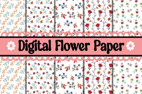 Download Digital Floral Papers, Seamless Patterns - Premium Bundle