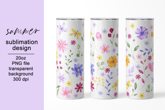 Download Tumbler Wrap, Digital Floral Design, PNG - Premium Resources