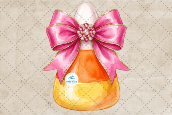 Download Glitter Coquette Candy Corn Bow Png - Candy corn Collection