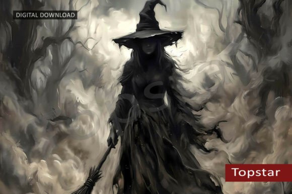 Download Dark Gothic Witch Spooky Halloween Art - Dark Collection