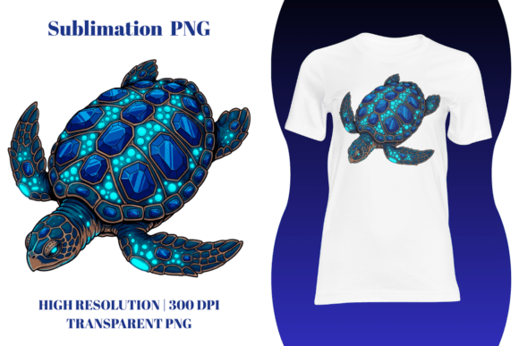 Download Dark Nautical Sapphire Neon Turtle - Dark Collection