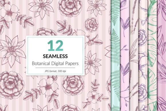 Download Seamless Botanical Backgrounds - Botanical backgrounds Collection