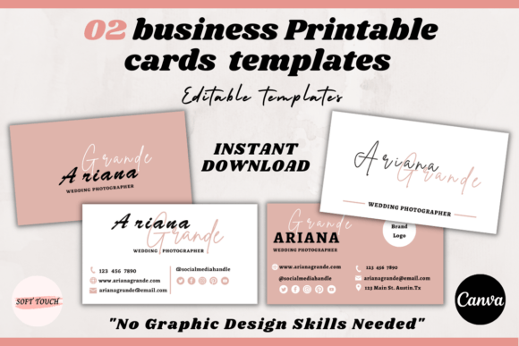 Download 2 Business Cards Templates-Canva Designs - 2 business cards templates Collection