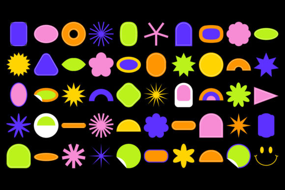 Download Minimalist Retro Shape Sticker - Minimal Collection