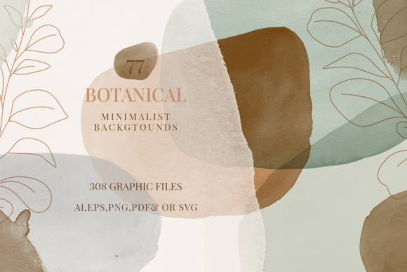Download Minimalist Botanical Backgrounds Bundle - Botanical backgrounds Collection