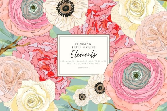 Download Charming Petals Flower Elements - Flower elements Collection