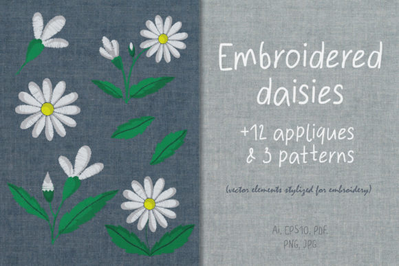 Download Set of Chamomile Flower Elements - Flower elements Collection